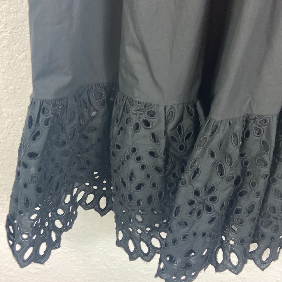 Nwot Michael Kors Collection eyelet ruffle black dress 6 - Picture 5 of 9